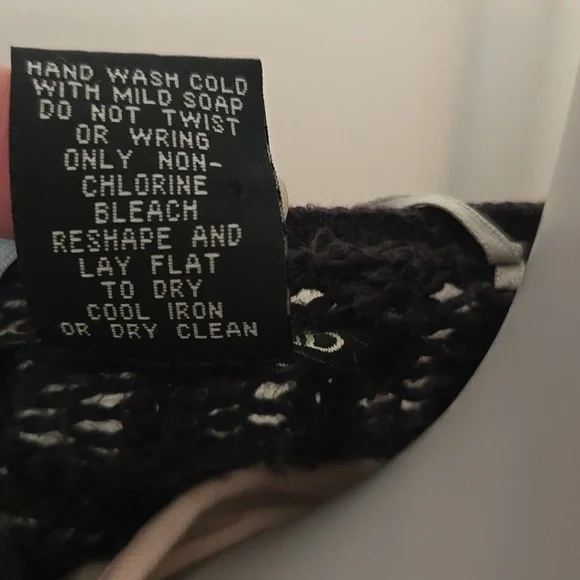 Lucky Brand Open Stitch Button Front Cardigan Black Size XL - Picture 8 of 8